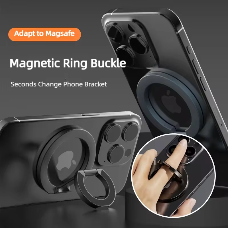 Apple Iphone 16 - ที่วางโทรศัพท์แบบแม่เหล็ก แม่เหล็กสองด้าน 360 องศา ° ขาตั้งโทรศัพท์แบบพับได้บางเฉียบ