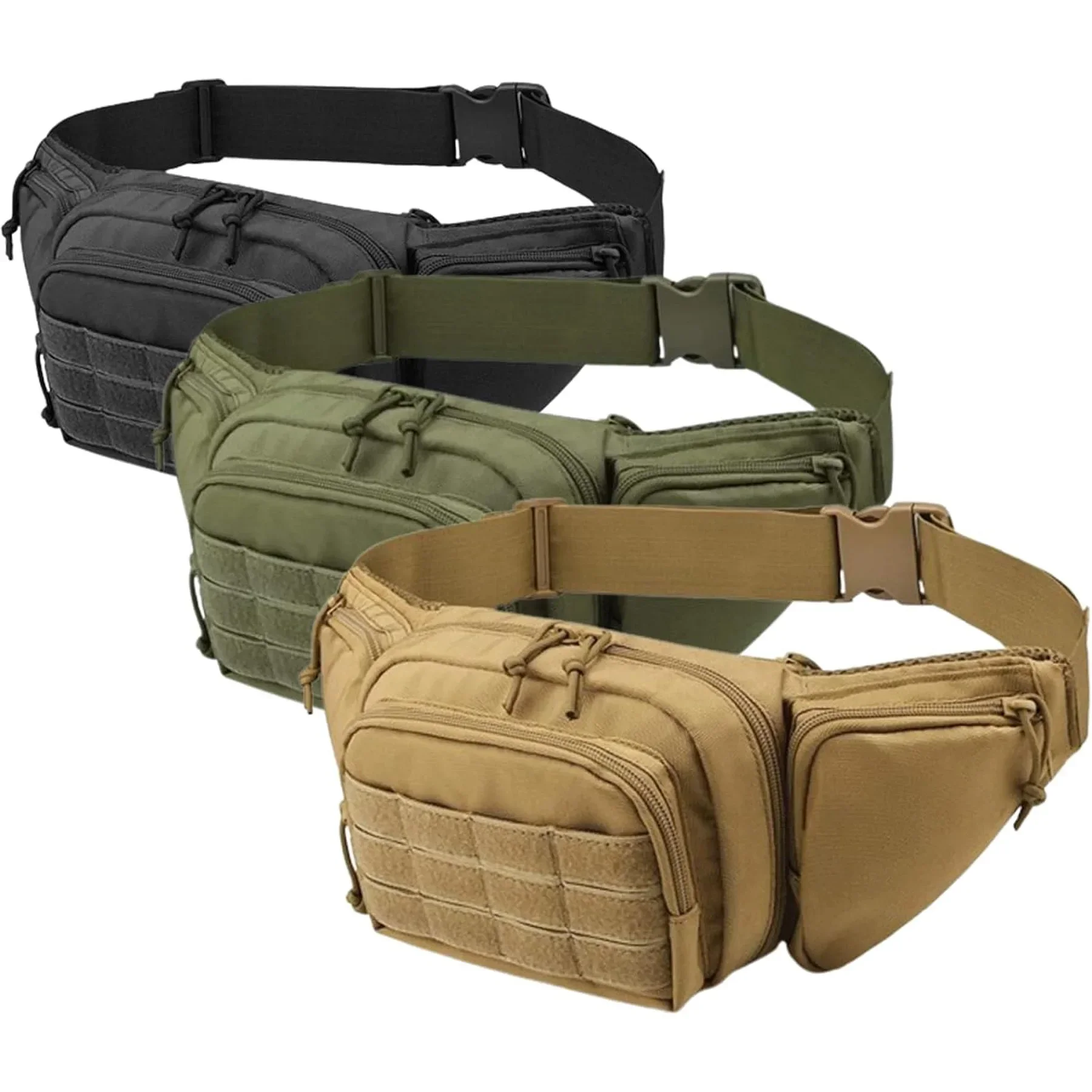 Phone Accessories Men - แพ็คสําหรับผู้ชายไนลอนไหล่เดินป่ายุทธวิธี Multi-Function เอว Pack Fanny กระเป๋าโทรศัพท์มือถือกีฬาความจุสูงเอวกระเป๋า