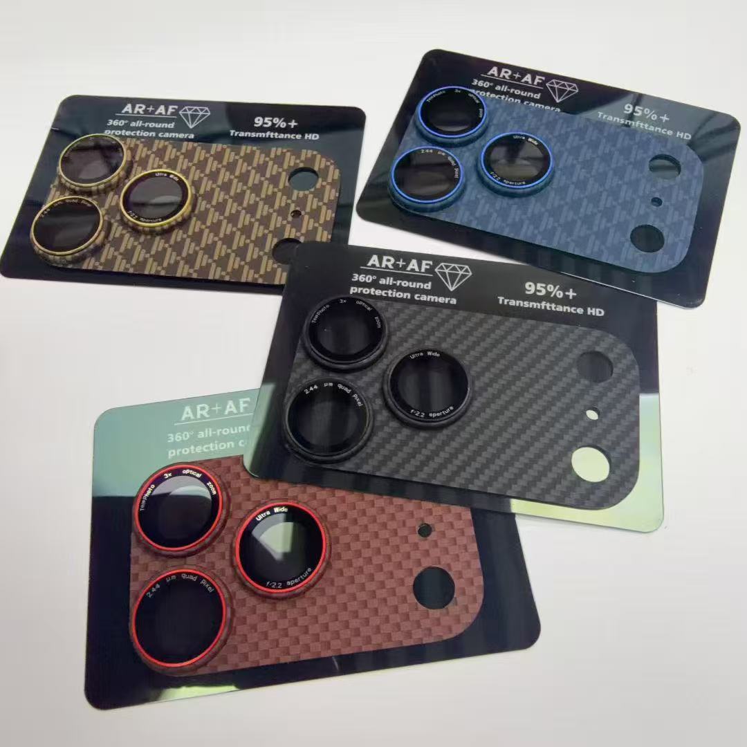 Phone Accessories Box Set - ฟิล์มกันรอยเลนส์กล้องแบบเต็มจอ ผลิตจากเคฟลาร์และคาร์บอนไฟเบอร์ สำหรับ iPhone 17 Pro