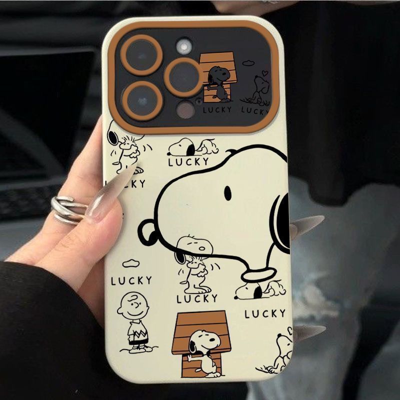Phone Accessories Box Set - เคสโทรศัพท์นิ่มลายสนูปปี้ น่ารัก สไตล์อนิเมะ วัสดุ TPU สำหรับ