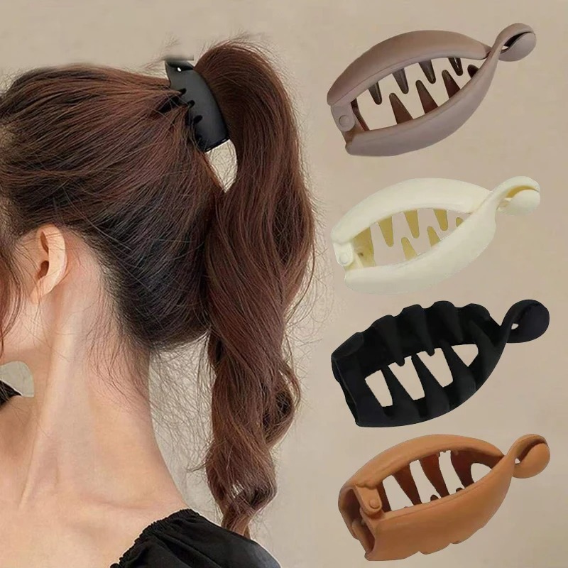 Phone Accessories On Top - กิ๊บหนีบผมแบบหมุน 1/4 ชิ้น กิ๊บหนีบผมทรงกล้วย กิ๊บหนีบผมหางม้า เพิ่มวอลลุ่มผม