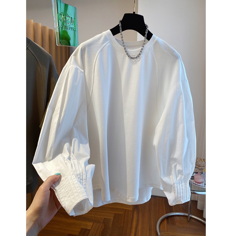 เสื้อสเวตเชิ้ตผ้าฝ้ายสีขาวทรงห - Phone Accessories On Top บทวิจารณ์และราคา