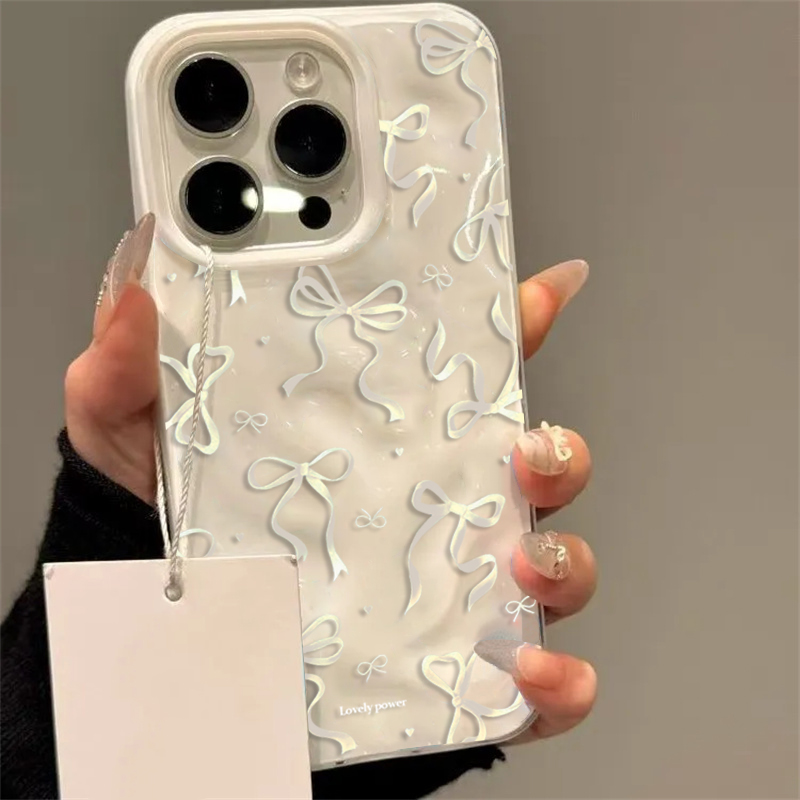 เคสโทรศัพท์ลายโบว์สีขาวแดง สำห - Phone Accessories Red บทวิจารณ์และราคา