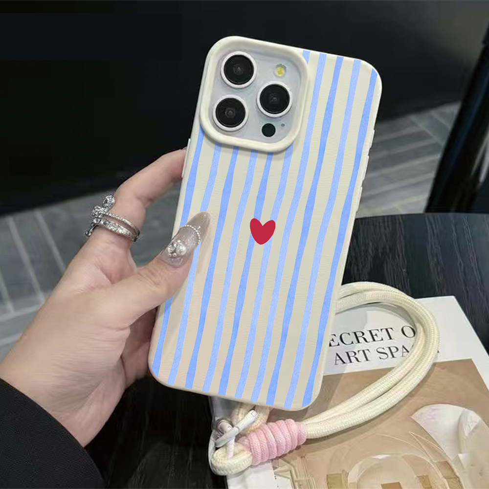 เคสโทรศัพท์ลายหัวใจลายทางแนวตั - Apple Iphone 16 บทวิจารณ์และราคา