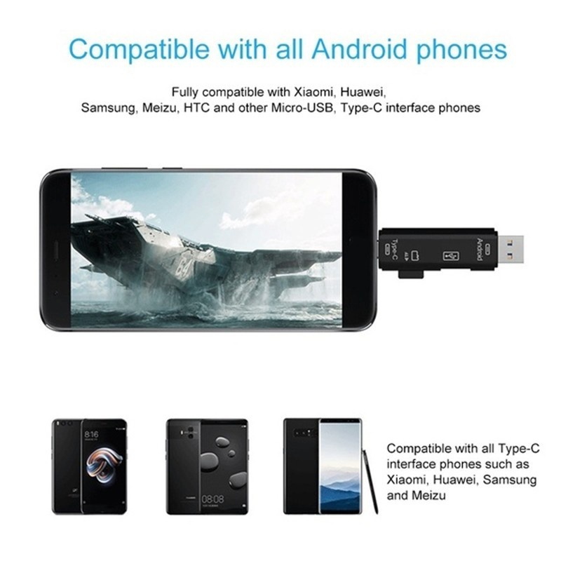 5 in 1 มัลติฟังก์ชั่น USB 2.0  - Micro Sd Card บทวิจารณ์และราคา