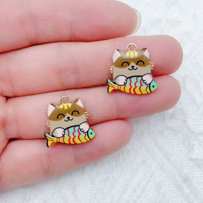 จี้โลหะผสมลายการ์ตูนแมวน่ารักก - Phone Accessories Diy บทวิจารณ์และราคา