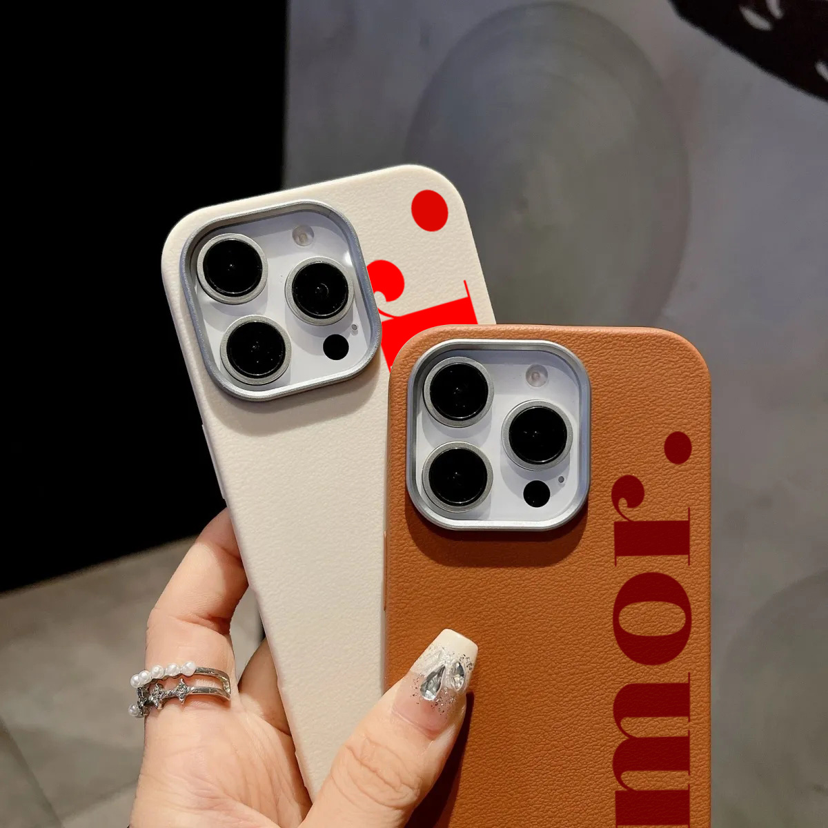 เคสโทรศัพท์ลายลิ้นจี่สีแดงแบบศ - Phone Accessories Red บทวิจารณ์และราคา