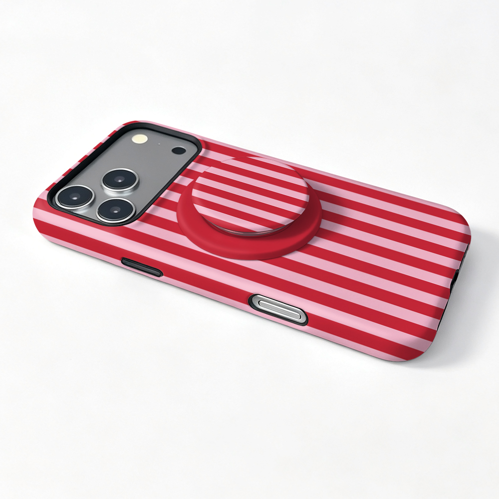 เคสแม่เหล็กสีแดงลายทางสำหรับ i - Phone Accessories Red บทวิจารณ์และราคา