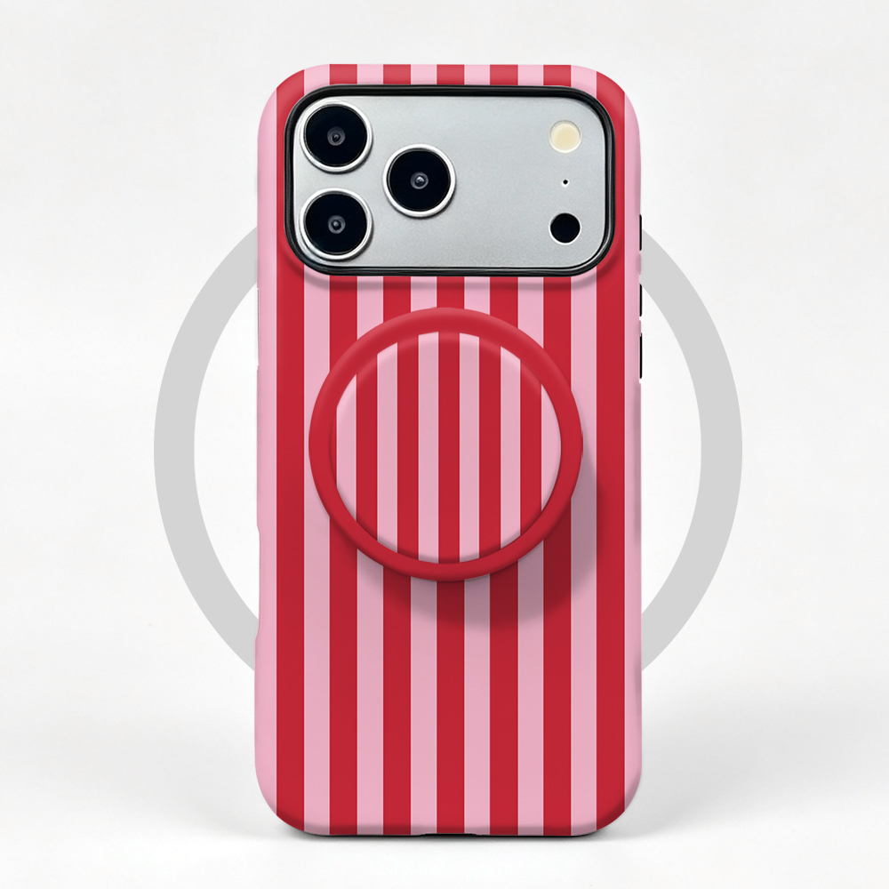 เคสแม่เหล็กสีแดงลายทางสำหรับ i - Phone Accessories Red บทวิจารณ์และราคา
