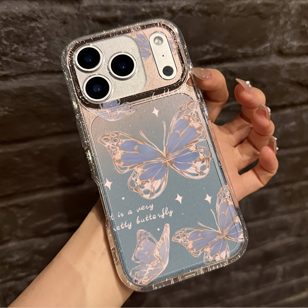 เคสโทรศัพท์ใสลายผีเสื้อสีน้ำเง - Phone Accessories Kiosk บทวิจารณ์และราคา