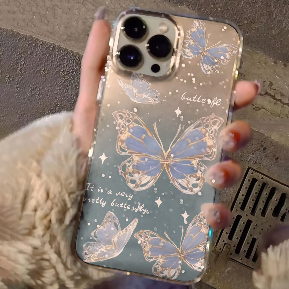เคสโทรศัพท์ใสลายผีเสื้อสีน้ำเง - Phone Accessories Kiosk บทวิจารณ์และราคา